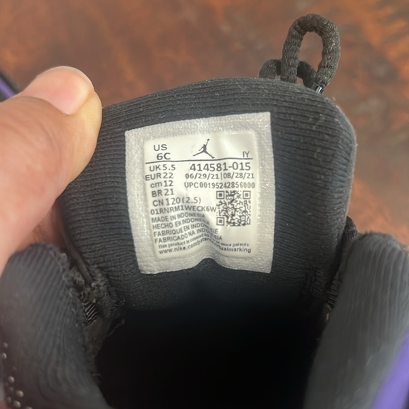 Jordan 13 retro (TD) black/court purple-white - Picture 7 of 7